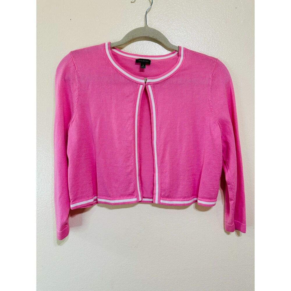 Talbots Women's Lightweight Soft Open Cardigan Size S Hook/Loop Closure